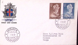 1960-ISLANDA1960 Anno Rifugiato Serie Cpl. (299/0) Su Fdc - Autres & Non Classés