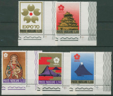 Vatikan 1970 Weltausstellung EXPO'70 Osaka 556/60 Ecken Postfrisch - Unused Stamps