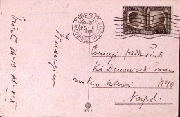 1941-FRATELLANZA C.10 (452) Isolato Su Cartolina Trieste Faro Della Vittoria (25 - Trieste (Triest)