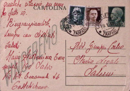 1945-Cartolina Postale Vinceremo C.15 (C97) Con Fr.lli Aggiunti Imperiale C.15 E - Marcofilie