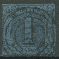 Thurn Und Taxis 1852/58 1 Silbergroschen 4 Gestempelt, Mängel - Altri & Non Classificati