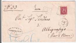 1894-FOSSO'/Venezia Quadrato Di Collettoria (12.1.94) Su Soprascritta - Storia Postale