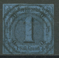 Thurn Und Taxis 1852/58 1 Silbergroschen 4 Gestempelt, Vollrandig, Minmal Dünn - Andere & Zonder Classificatie