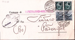 1946-Democratica Coppie C.40 E C.60 (546+548) Su Piego Maderno (4.4) - Poststempel