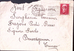 1945-Imperiale Senza Fasci Lire 2 (541) Isolato Su Busta Torino (10.10.45) - Marcofilía