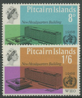 Pitcairn 1966 Neuer Amtssitz Der Weltgesundheitsorganisation WHO 62/63 Mit Falz - Pitcairneilanden