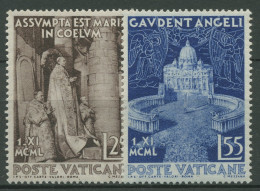 Vatikan 1951 Aufnahme Marias In Den Himmel Petersplatz Rom 178/79 Postfrisch - Unused Stamps