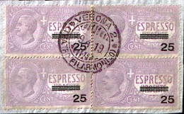 1919-(F=on Piece) Espresso URGENTE Sopr.due Coppie C.25/30 (3) Tinta Pallida Su  - Used