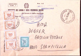1985-Segnatasse Lire 50 + Quatttro Lire 100 Su Busta Grottaminarda (2.8) Tassa C - 1981-90: Poststempel