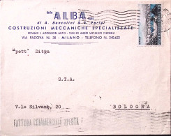 1954-TURISTICA Lire 12 (728) Isolato Su Fattura Commerciale - 1946-60: Poststempel
