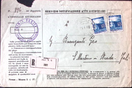 1948-Democratica Due Lire 30 (563) Su Notificazione Atti Giudiziari Forlì (19.4) - 1946-60: Poststempel