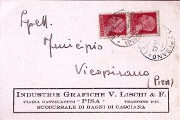 1945-Imperiale Senza Fasci Coppia C.20 (528) Su Stampe - Marcofilía