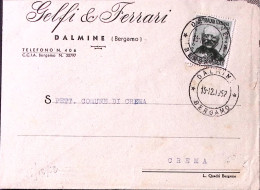 1952-MANCINI Lire 25 (703) Isolato Su Busta - 1946-60: Poststempel