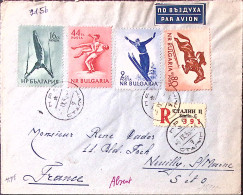 1956-BULGARIA Sport Vari Serie Cpl. (789/2) Su Raccomandata Via Aerea (5.9) Per  - Other & Unclassified