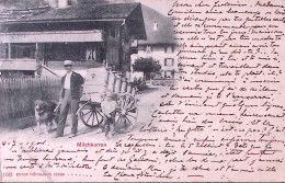 1901-Svizzera Milchkarren Viaggiata Ambulant N 1 (4.7) Per L'Italia - Storia Postale