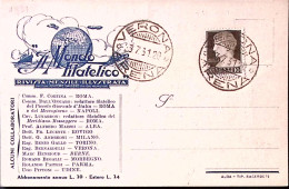 1931-IL MONDO FILATELICO Pubblicitaria Viaggiata Verona (23.7) - Publicidad