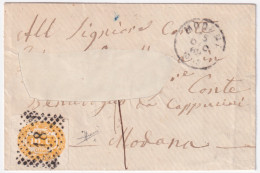 1869-Segnatasse C.10 (1) Con Ampi Margini Su Tutti I Lati Apposto Su Busta A Mod - Storia Postale