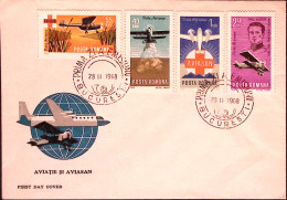 1968-Romania Aviazione Soccorso Sanitario Serie Cpl. Fdc - FDC