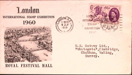 1960-Gran Bretagna Convegno Filatelico Intern./Londra (9.7) Annullo Speciale Su  - Storia Postale