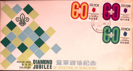 1971-HONG KONG 50 Anniversario Scoutismo Serie Completa Fdc - Brieven En Documenten