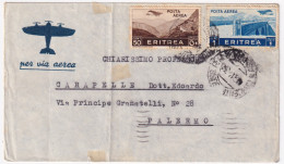1936-ERITREA Posta Aerea C.50 + Lire 1 Su Busta Via Aerea Conc PM Asmara (9.12) - Erythrée