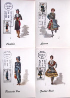 1967-Spagna Costumi Serie Completa Fdc Su 8 Cart. Maximum - Autres & Non Classés