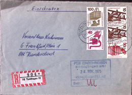 1975-GERMANIA Infortuni P.10+10+30 Da Libretto + P.40 E 100 Su Raccomandata - Storia Postale