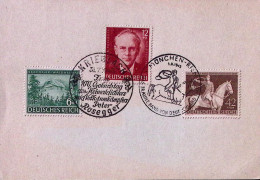 1943-Germania 10 Nastro Bruno/Monaco (1.8) Annullo Speciale Su Cartoncino - Lettres & Documents