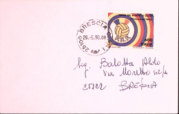 1990-COPPA MONDO CALCIO Lire 600 Romania Isolato Su Biglietto Visita - 1981-90: Poststempel