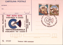 1997-CASSINO-FIAT 2 Cartoline Postali IPZS Lire 750 Con 2 Ann.spec.diff - Postwaardestukken