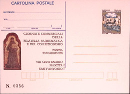 1995-PADOVA SANT'ANTONIO VIII^NASCITA SANTO Cartolina Postale IPZS Lire 700 Nuov - Entero Postal