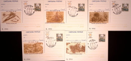 1994-LEONARDO DA VINCI Serie 5 Cartoline Postali IPZS Lire 700 In 2 Folder Con A - Entero Postal