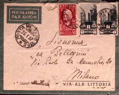 1937-POSTA MILITARE 130E (26.1) Su Busta Via Aerea Affr. Eritrea + Etiopia - Ethiopie