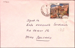 1986-TURISTICA Lire 550 Isolato Su Busta - 1981-90: Marcophilia