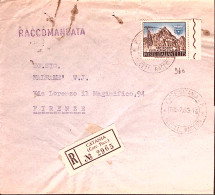 1963-CLUB ALPINI Lire 115 Isolato Su Raccomandata - 1961-70: Poststempel