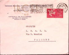 1961-EUROPA1961 Lire 30 Isolato Su Busta - 1961-70: Poststempel