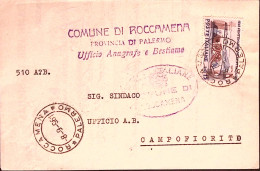 1961-UNITA' ITALIA Lire 15 Isolato Su Piego Fra Sindaci - 1961-70: Marcophilia