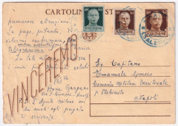 1945-Cartolina Postale Vinceremo C.30 (C98) Con Fr.lli Aggiuni Imperiale Senza F - Marcofilía