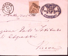 1873-LEGNAGO C1 + Punti (30.11) Su Piego Affrancato Effigie C.10 - Storia Postale