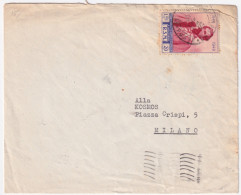 1950-SAN MARINO Garibaldi Lire 20 (364) Isolato Su Busta - Briefe U. Dokumente