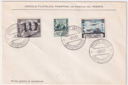 1952-AMG-FTT Fr.lli MO E PR Su Fdc - Storia Postale