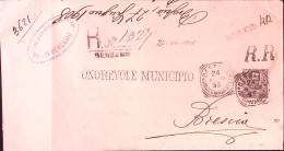 1908-Floreale C.40 Isolato Su Piego Racc - Poststempel