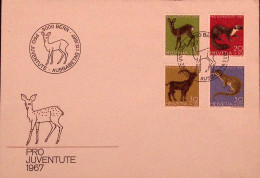 1967-Svizzera SUISSE Pro Juventute Animali Serie Cpl. (799/2) Fdc - FDC