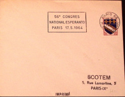 1964-Francia FRANCE 56 Congr. Naz. Esperanto/Parigi (17.5) Ann. Spec. - Esperanto