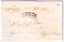 1831-VILLA FRANCA Cartella (28.9) Su Lettera Soprascritta - ...-1850 Voorfilatelie