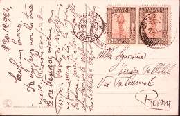 1924-citta' Di Catania/Piroscafo Postale Ital. C.2 (23.12) Su Cartolina Affranca - Libyen