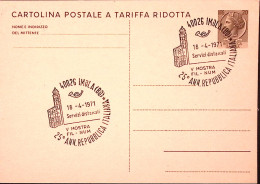 1971-V MOSTRA FILATELICA/25 ANN. REPUBBLICA ITALIANA/IMOLA Ann Speciale (18.4) C - 1971-80: Storia Postale