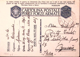 1941-Aeronautica Della Libia PM AE 7 Manoscritto Su Cartolina Franchigia XI UFF  - Libië