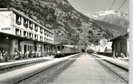 13940641 Goppenstein_VS Station Goppenstein BLS Mit Loetschbergtunnel Hockenhorn - Autres & Non Classés