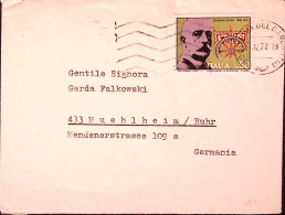 1972-VERGA Lire 50 Isolato Su Busta Desenzano (6.12) Per La Germania - 1971-80: Marcophilie